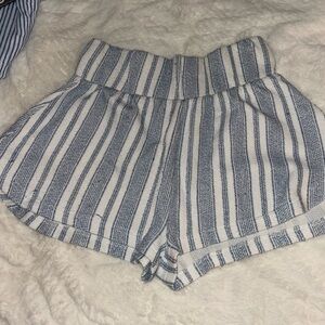 Roxy Striped Blue and White Women's Shorts